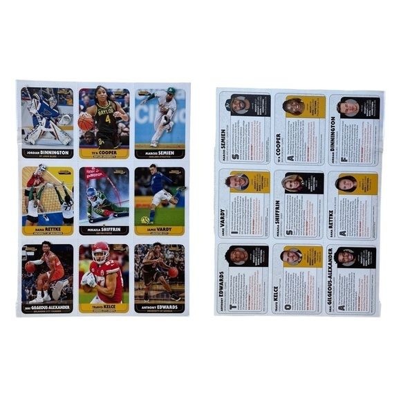 ANTHONY EDWARDS Rookie 2020 SI For Kids Travis Kelce Uncut Sheet - Picture 8 of 8